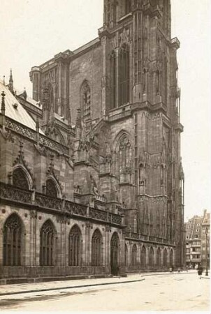 Strasburg, Münster : Straßburg (Strasbourg). Münster. Ansicht von Nordost
