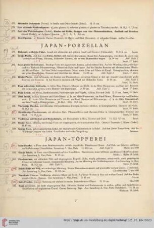 Japan-Porzellan (Nr. 179-190)