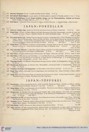 Japan-Porzellan (Nr. 179-190)