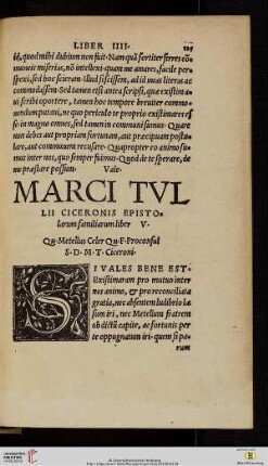 Marci Tvllii Ciceronis epistolarum familiarum liber V