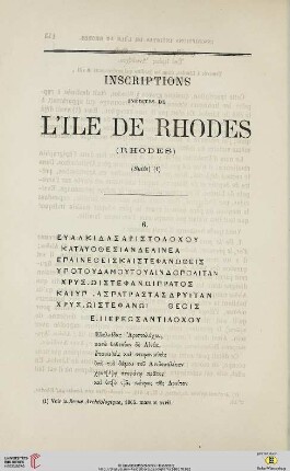 N.S. 13.1866: Inscriptions inédites de l'ile de Rhodes, (Rhodes), [3]