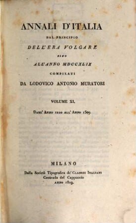 Annali d'Italia dal principio dell'era volgare sino all'anno MDCCXLIX, 11. Dall'anno 1220 all'anno 1307