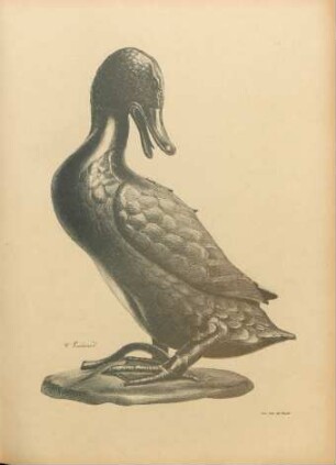 BJ [Canard en bronze. - Brûle-parfums]