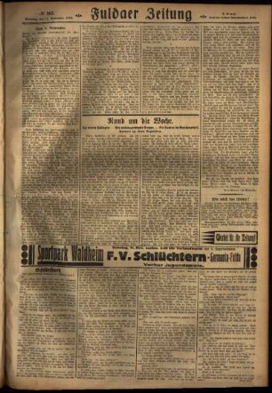 Dritte Ausgabe vom Sonntag, den 11. November 1928.
