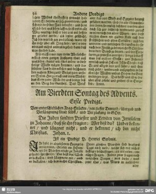 Am Vierdten Sontag des Advents