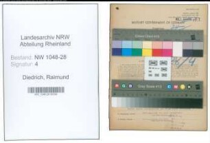 Entnazifizierung Raimund Diedrich , geb. 14.06.1914 (Postbeamter)