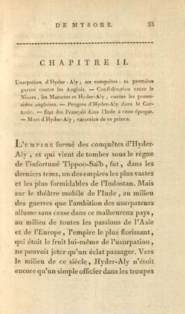 Chapitre II. Usurpation d'Hyder-Aly ...