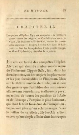 Chapitre II. Usurpation d'Hyder-Aly ...