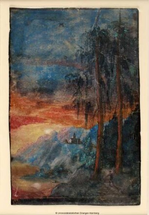 Gebirgslandschaft bei Sonnenuntergang