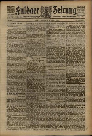 Dritte Ausgabe vom Samstag, den 03. Oktober 1908.