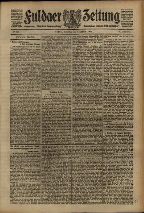 Dritte Ausgabe vom Samstag, den 03. Oktober 1908.