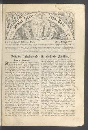 Nr. 1. Oktober 1900
