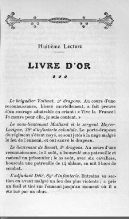 Huitième lecture
