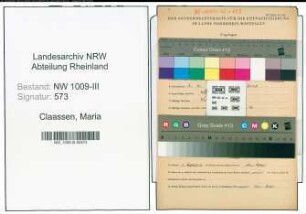Entnazifizierung Maria Claassen , geb. 03.10.1914 ()