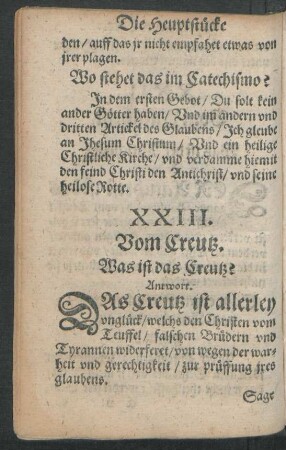 XXIII. Vom Creutz.