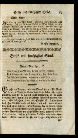 Sechs und funfzigstes Stück
