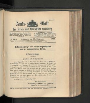 No. 235, 19. September 1917