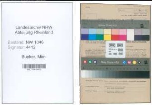Entnazifizierung Mimi Bueker , geb. 17.07.1917 ()