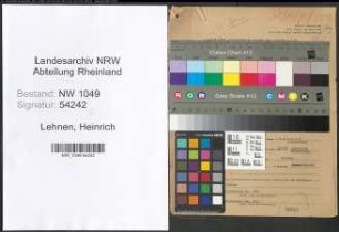 Entnazifizierung Heinrich Lehnen , geb. 28.07.1908 (Verwaltungsangestellter)