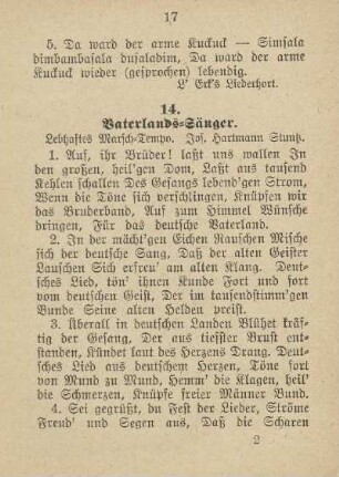 14. Vaterlands-Sänger