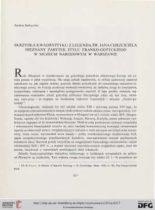 15: Skrzydła kwadryptyku z Legendą św. Jana Chrzciciela : Nieznany zabytek stylu franko-gotyckiego w Muzeum Narodowym w Warszawie