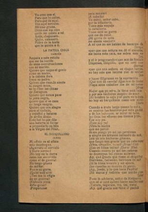 La patria chica : Canción