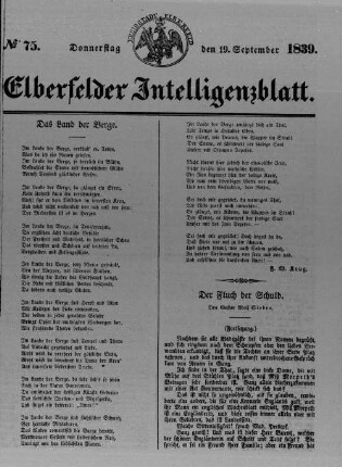 Elberfelder Intelligenzblatt. 1827-1840