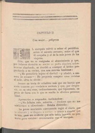 Capítulo II - Una mujer... peligrosa