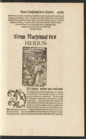 Vom Nachtmal des Herrn.