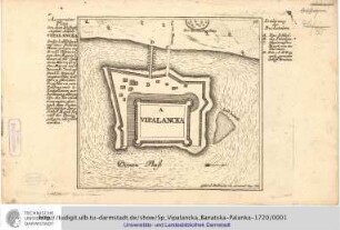 Accurater Plan Von dem Wolbefestigten Schloss Vipalancka / Gabriel Bodenehr Sc. et excud.