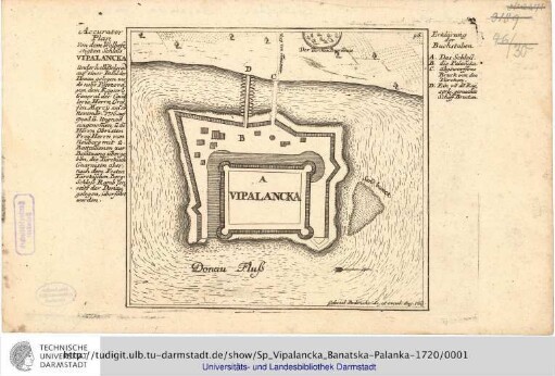 Accurater Plan Von dem Wolbefestigten Schloss Vipalancka / Gabriel Bodenehr Sc. et excud.