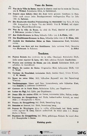 Vues de Berne (Nr. 273-280)