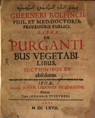 Liber de purgantibus Vegetabilibus