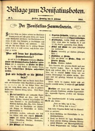 Zweite Ausgabe vom Sonntag, den 03. Februar 1901.