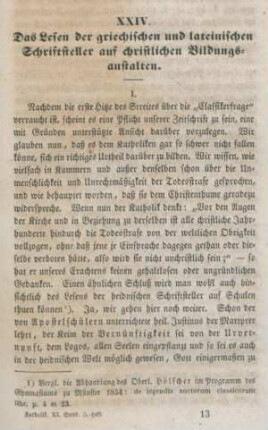 193-210 Das Lesen der griechischen und lateinischen Schriftsteller auf christlichen Bildungsanstalten