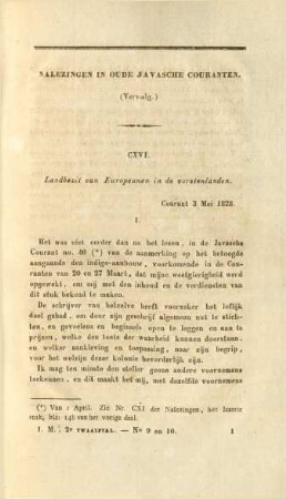 CXVI. Landbezit van Europeanen in de vorstenlanden