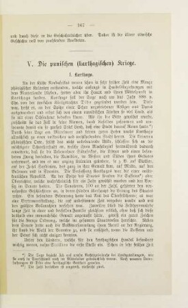 V. Die punischen (karthagischen) Kriege