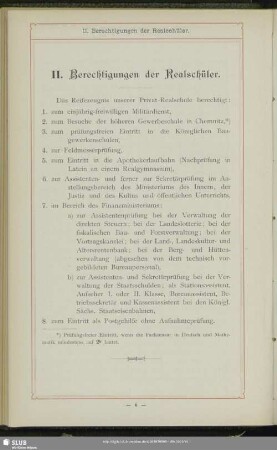 II. Berechtigungen der Realschüler