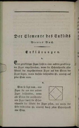 Der Elemente des Euklids : Viertes Buch