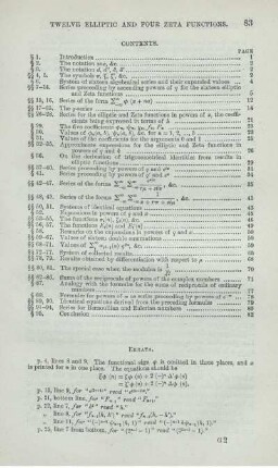 Twelve elliptic and the four zeta functions. Contents.