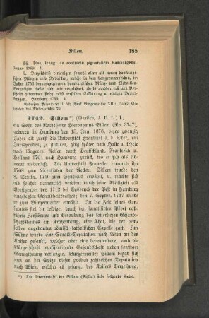 3742. Sillem *) (Garlieb, J. U. L.) I.