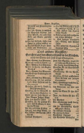 Das andere Register / ...