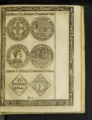 Christiani IIII. König in Dennemarck Thal. [u. a.]