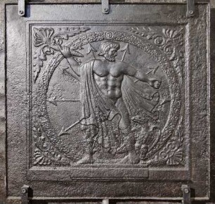 Kamin-, Taken- oder Ofenplatte mit der Darstellung des Göttervaters Zeus
