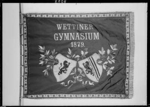 Dresden, Wettiner Gymnasium : Dresden. Wettiner Gymnasium. Alte Fahne von 1879