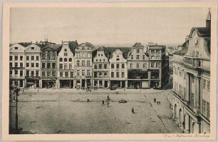 "Rostock i. Meckl. Markt mit Rathaus" aus der Reihe "Künstlerische Städte-Postkarte"
