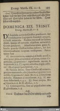 Dominica XIX. Trinit. Evang. Matth. IX. 1-8