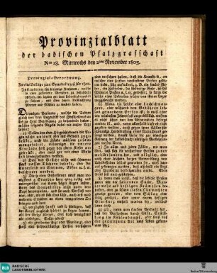 Provinzialblatt der badischen Pfalzgrafschaft