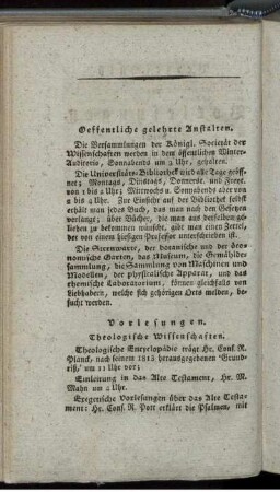 Vorlesungen
