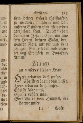 Litaney zu unserer lieben Frau.